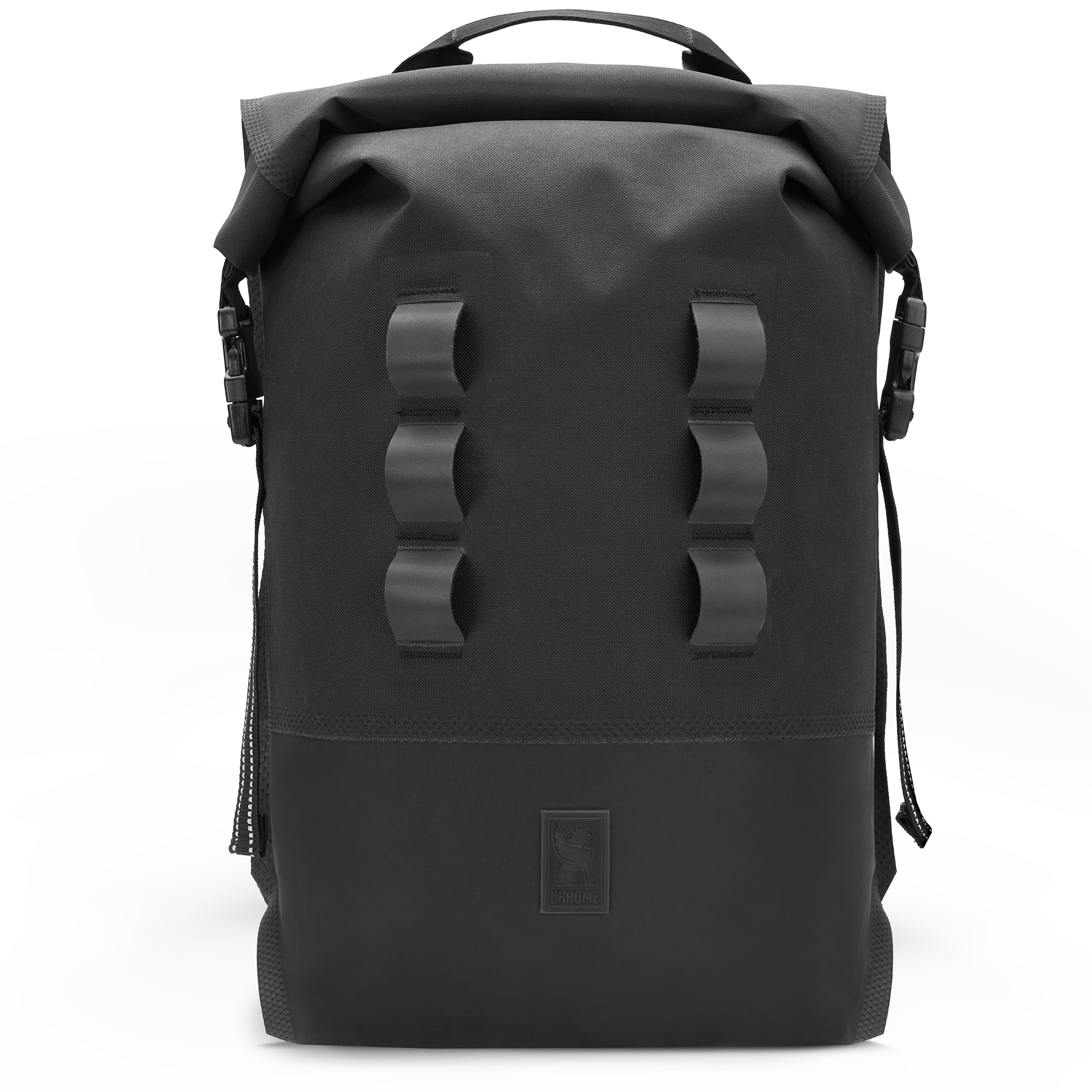 Waterproof 20L backpack in black reflective loops #color_black