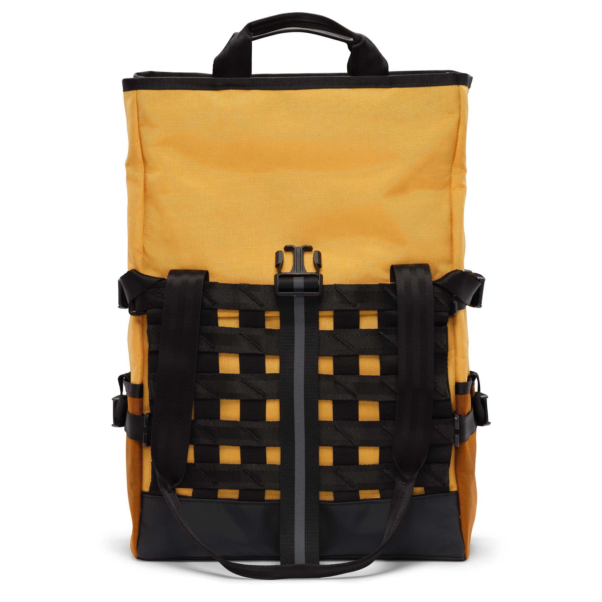 Weather resistant Barrage Tote in amber unrolled #color_amber tritone