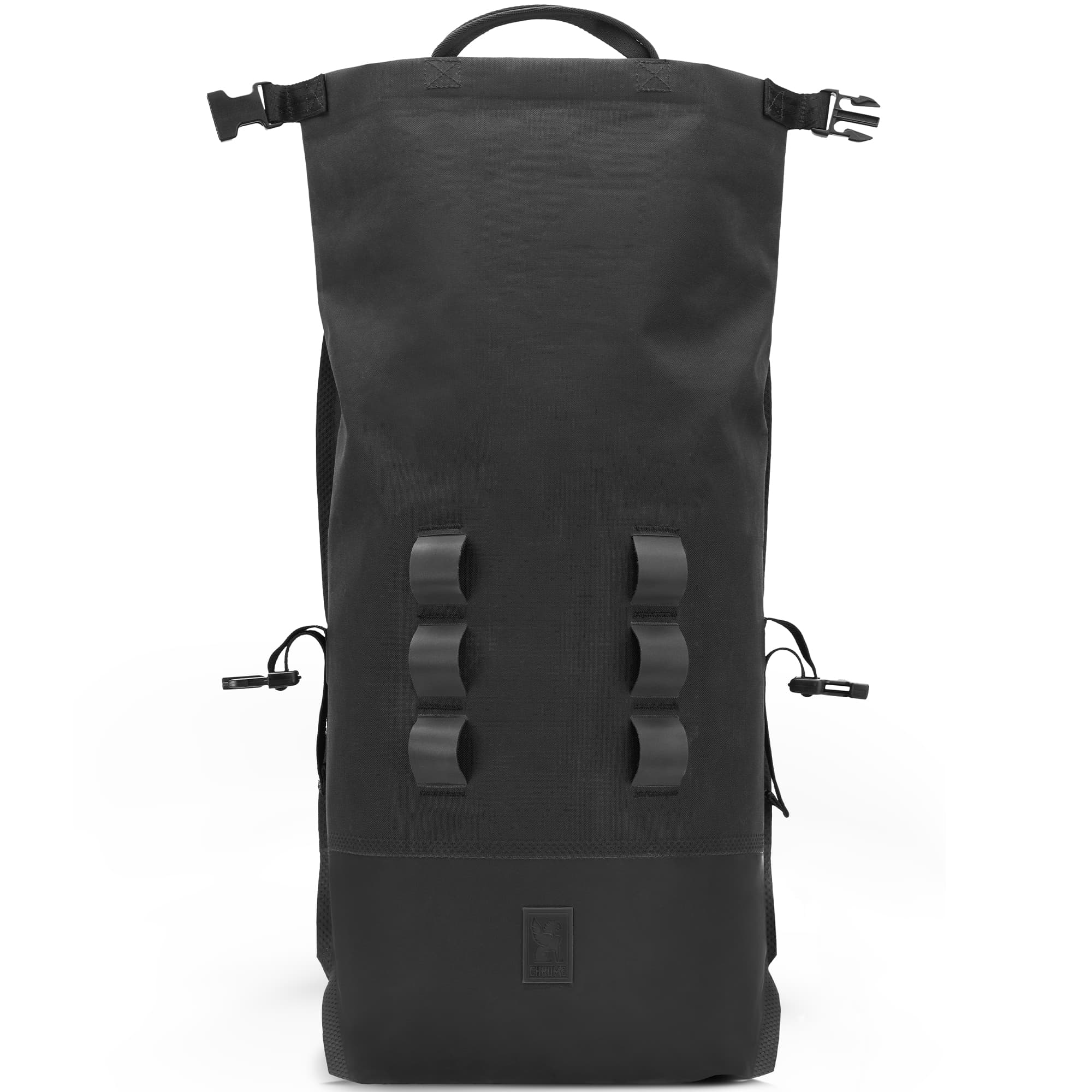 Waterproof 20L backpack in black unrolled #color_black